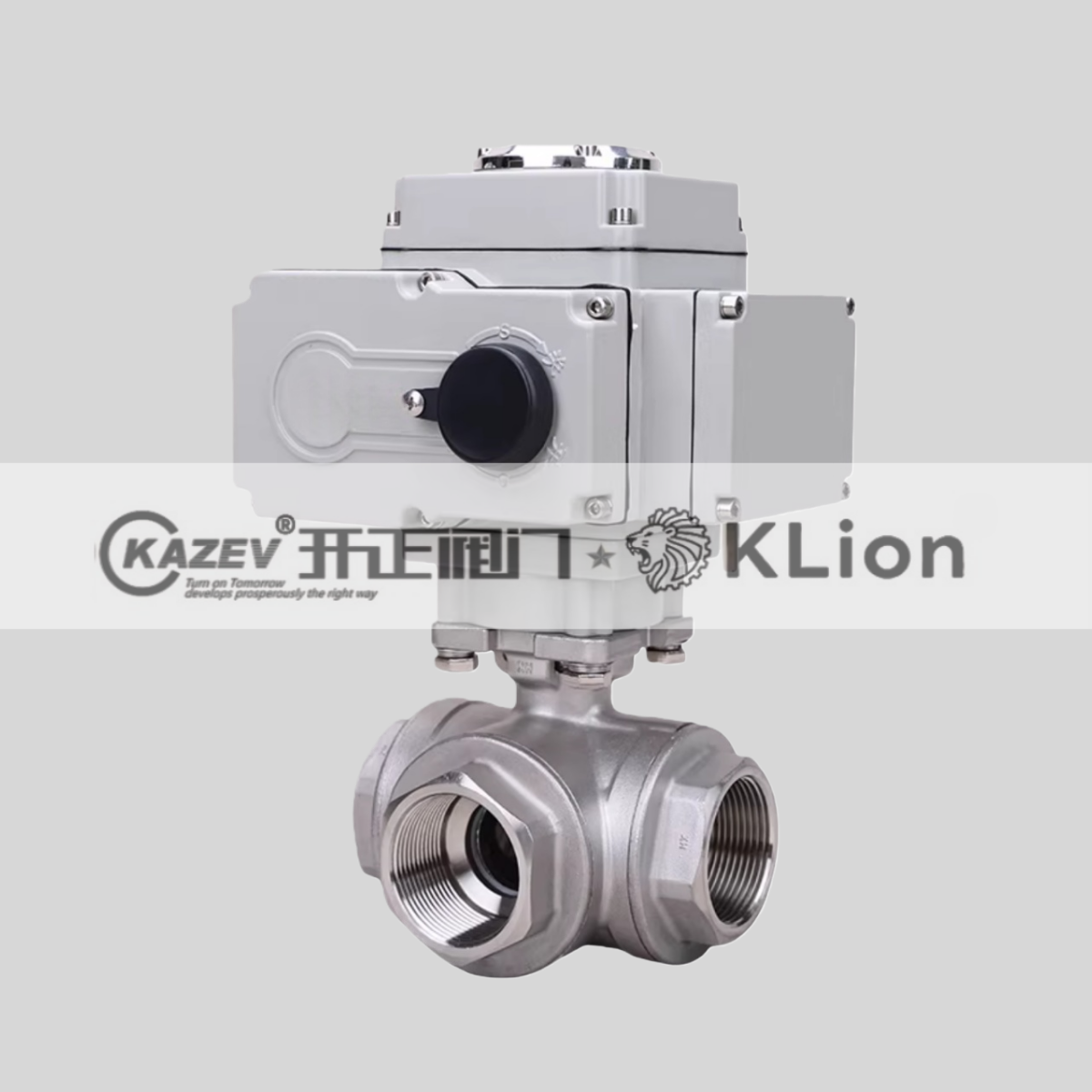 CE ISO 304 316 Stainless steel electric three-way ball valve Q914F, threaded electric ball valve, T/L type regulating/switching type switching valve, intelligent valve