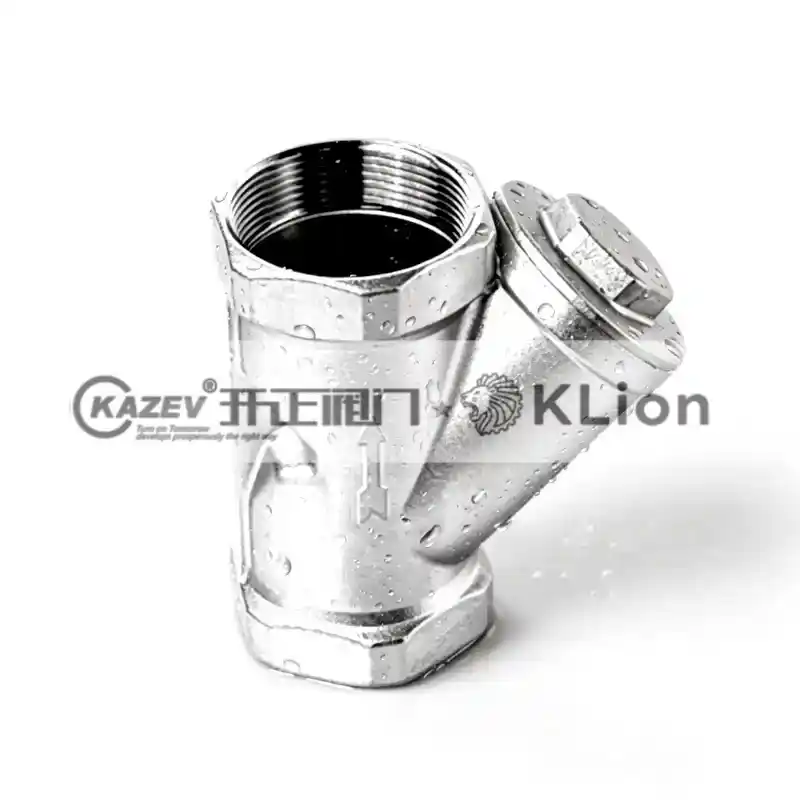 Internal thread screw-on filter net type strainer valve