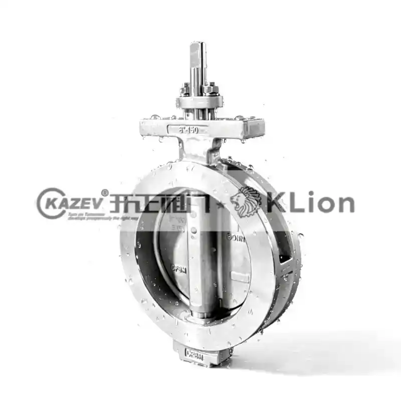 PTFE soft seal wafer double eccentric butterfly valve
