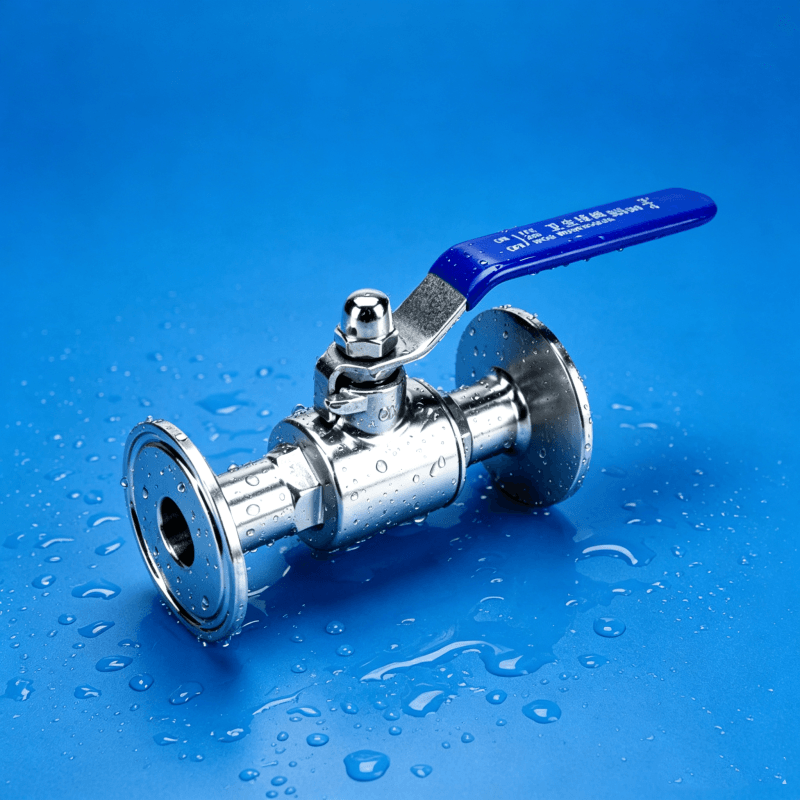 304 316 stainless steel sanitary grade quick-connect manual straight-through clamp type ball valve