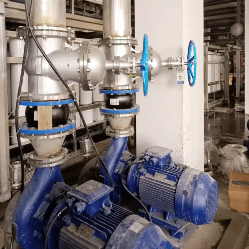 Example of on-site installation of valves